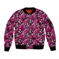 Manly Warringah Sea Eagles Sleeve Zip Bomber Jacket Tropical Hibiscus Floral Seamless Rugby Mascot