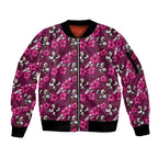 Manly Warringah Sea Eagles Sleeve Zip Bomber Jacket Tropical Hibiscus Floral Seamless Rugby Mascot