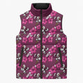 Manly Warringah Sea Eagles Sleeveless Puffer Jacket Tropical Hibiscus Floral Seamless Rugby Mascot