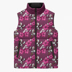 Manly Warringah Sea Eagles Sleeveless Puffer Jacket Tropical Hibiscus Floral Seamless Rugby Mascot