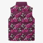 Manly Warringah Sea Eagles Sleeveless Puffer Jacket Tropical Hibiscus Floral Seamless Rugby Mascot