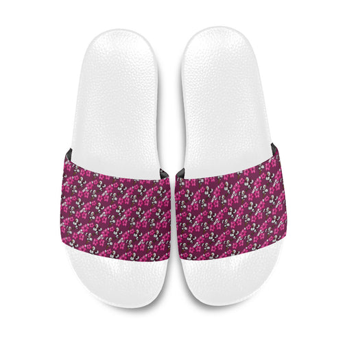 Manly Warringah Sea Eagles Slide Sandals Tropical Hibiscus Floral Seamless Rugby Mascot