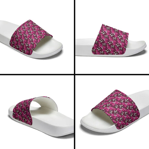 Manly Warringah Sea Eagles Slide Sandals Tropical Hibiscus Floral Seamless Rugby Mascot