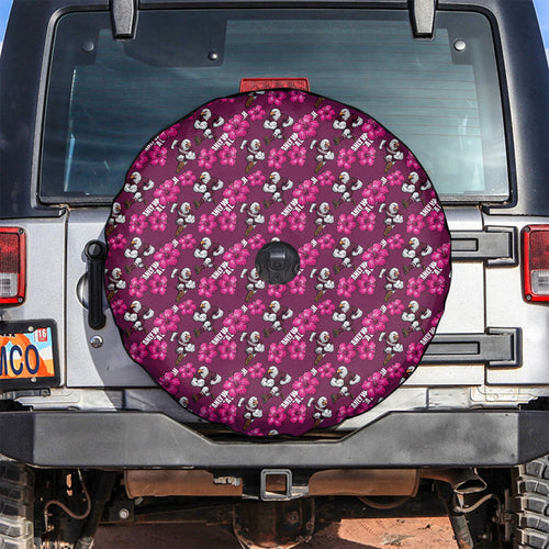 Manly Warringah Sea Eagles Spare Tire Cover Tropical Hibiscus Floral Seamless Rugby Mascot