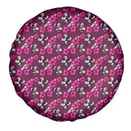 Manly Warringah Sea Eagles Spare Tire Cover Tropical Hibiscus Floral Seamless Rugby Mascot
