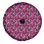 Manly Warringah Sea Eagles Spare Tire Cover Tropical Hibiscus Floral Seamless Rugby Mascot