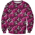 Manly Warringah Sea Eagles Sweatshirt Tropical Hibiscus Floral Seamless Rugby Mascot