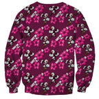 Manly Warringah Sea Eagles Sweatshirt Tropical Hibiscus Floral Seamless Rugby Mascot