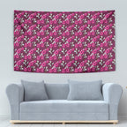 Manly Warringah Sea Eagles Tapestry Tropical Hibiscus Floral Seamless Rugby Mascot
