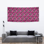 Manly Warringah Sea Eagles Tapestry Tropical Hibiscus Floral Seamless Rugby Mascot