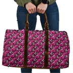 Manly Warringah Sea Eagles Travel Bag Tropical Hibiscus Floral Seamless Rugby Mascot