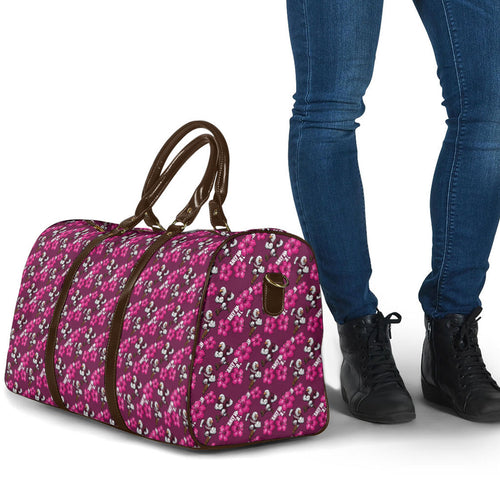 Manly Warringah Sea Eagles Travel Bag Tropical Hibiscus Floral Seamless Rugby Mascot