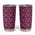 Manly Warringah Sea Eagles Tumbler Cup Tropical Hibiscus Floral Seamless Rugby Mascot