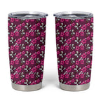 Manly Warringah Sea Eagles Tumbler Cup Tropical Hibiscus Floral Seamless Rugby Mascot