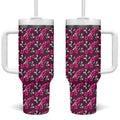 Manly Warringah Sea Eagles Tumbler With Handle Tropical Hibiscus Floral Seamless Rugby Mascot
