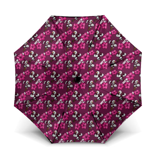 Manly Warringah Sea Eagles Umbrella Tropical Hibiscus Floral Seamless Rugby Mascot