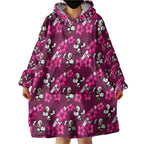 Manly Warringah Sea Eagles Wearable Blanket Hoodie Tropical Hibiscus Floral Seamless Rugby Mascot