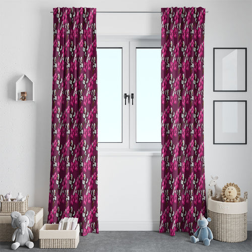 Manly Warringah Sea Eagles Window Curtain Tropical Hibiscus Floral Seamless Rugby Mascot