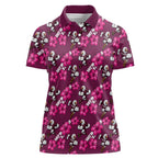 Manly Warringah Sea Eagles Women Polo Shirt Tropical Hibiscus Floral Seamless Rugby Mascot