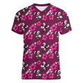 Manly Warringah Sea Eagles Women V-Neck T-Shirt Tropical Hibiscus Floral Seamless Rugby Mascot