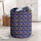 Melbourne Storm Laundry Basket Tropical Hibiscus Floral Seamless Rugby Mascot