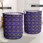 Melbourne Storm Laundry Basket Tropical Hibiscus Floral Seamless Rugby Mascot