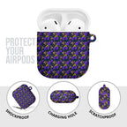 Melbourne Storm AirPods Case Tropical Hibiscus Floral Seamless Rugby Mascot