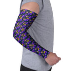 Melbourne Storm Arm Sleeves Tropical Hibiscus Floral Seamless Rugby Mascot