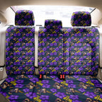 Melbourne Storm Back Car Seat Cover Tropical Hibiscus Floral Seamless Rugby Mascot