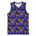 Melbourne Storm Basketball Jersey Tropical Hibiscus Floral Seamless Rugby Mascot