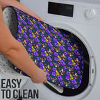 Melbourne Storm Bathroom Set Tropical Hibiscus Floral Seamless Rugby Mascot