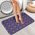 Melbourne Storm Bathroom Set Tropical Hibiscus Floral Seamless Rugby Mascot