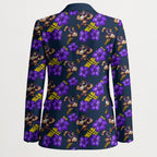 Melbourne Storm Blazer Tropical Hibiscus Floral Seamless Rugby Mascot