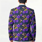 Melbourne Storm Blazer Tropical Hibiscus Floral Seamless Rugby Mascot