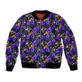 Melbourne Storm Bomber Jacket Tropical Hibiscus Floral Seamless Rugby Mascot