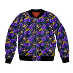 Melbourne Storm Bomber Jacket Tropical Hibiscus Floral Seamless Rugby Mascot