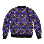 Melbourne Storm Bomber Jacket Tropical Hibiscus Floral Seamless Rugby Mascot