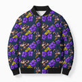 Melbourne Storm Bomber Puffer Jacket Tropical Hibiscus Floral Seamless Rugby Mascot