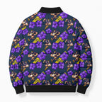 Melbourne Storm Bomber Puffer Jacket Tropical Hibiscus Floral Seamless Rugby Mascot