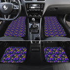 Melbourne Storm Car Mats Tropical Hibiscus Floral Seamless Rugby Mascot