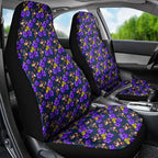 Melbourne Storm Car Seat Cover Tropical Hibiscus Floral Seamless Rugby Mascot