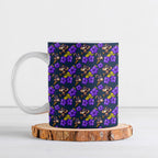 Melbourne Storm Ceramic Mug Tropical Hibiscus Floral Seamless Rugby Mascot