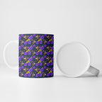 Melbourne Storm Ceramic Mug Tropical Hibiscus Floral Seamless Rugby Mascot
