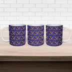 Melbourne Storm Ceramic Mug Tropical Hibiscus Floral Seamless Rugby Mascot