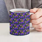 Melbourne Storm Ceramic Mug Tropical Hibiscus Floral Seamless Rugby Mascot