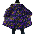 Melbourne Storm Cloak Tropical Hibiscus Floral Seamless Rugby Mascot