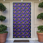 Melbourne Storm Door Cover Tropical Hibiscus Floral Seamless Rugby Mascot