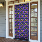 Melbourne Storm Door Cover Tropical Hibiscus Floral Seamless Rugby Mascot