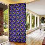 Melbourne Storm Door Cover Tropical Hibiscus Floral Seamless Rugby Mascot