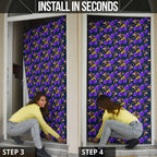 Melbourne Storm Door Cover Tropical Hibiscus Floral Seamless Rugby Mascot